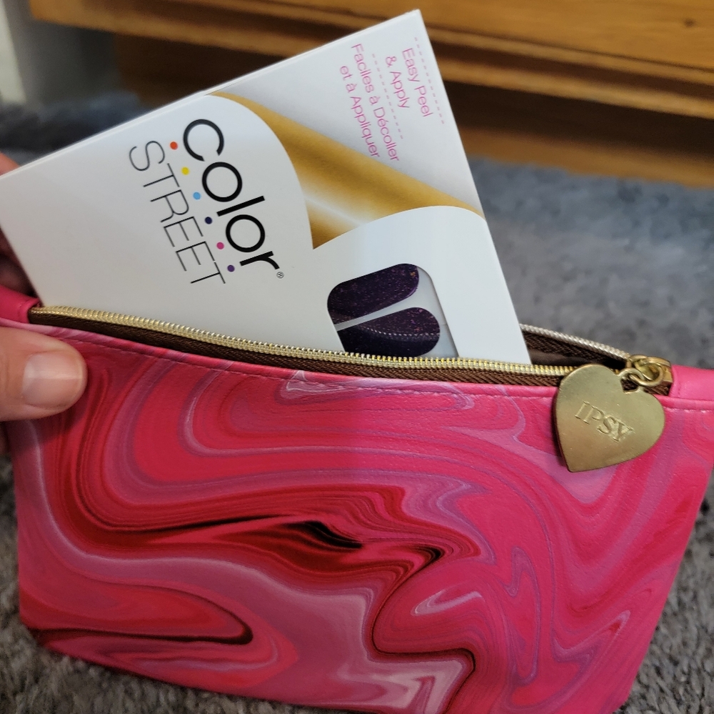 Ipsy Bag with colorstreet nails Flake My Day